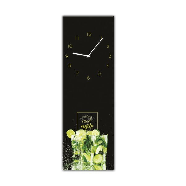 Sienas pulkstenis Styler Glassclock Mojito, 20 x 60 cm