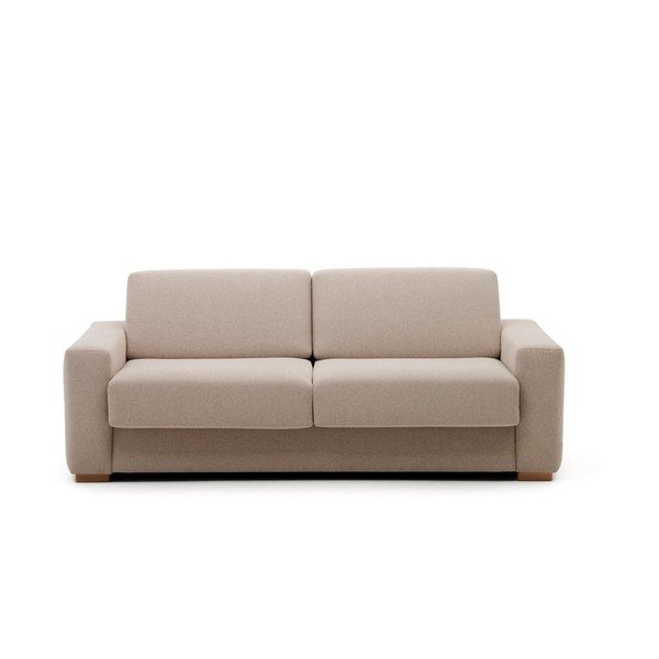 Bēšs izvelkamais dīvāns 224 cm Anley – Kave Home