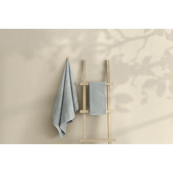 Gaiši pelēki frotē kokvilnas dvieļu komplekts (2 gab.) – Foutastic-image-1