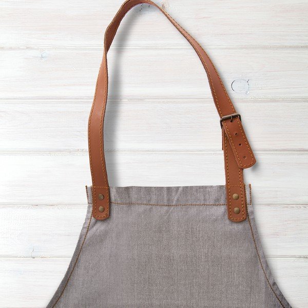 Kokvilnas/ādas priekšauts Denim – Orion-image-2