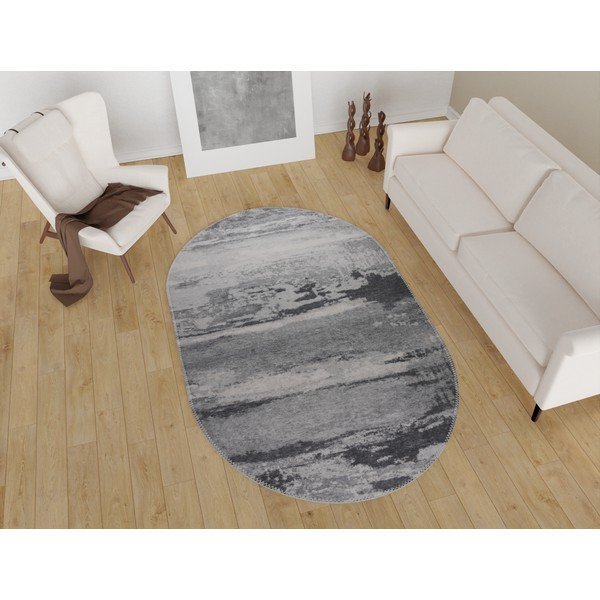 Pelēks mazgājams paklājs 60x100 cm – Vitaus-image-1