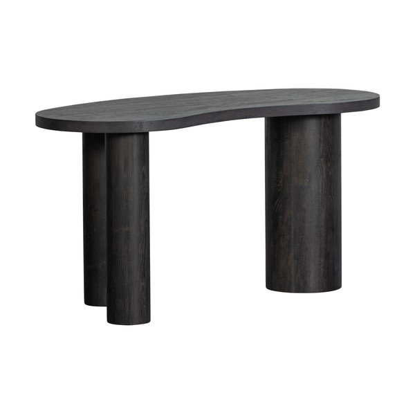 Tumši brūns konsoles galds ar priedes koka imitāciju 70x150 cm Maan – WOOOD-image-3