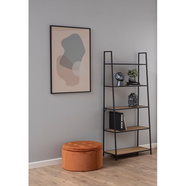 Oranžs samta pufs Actona Retina, ⌀ 60 cm-image-3