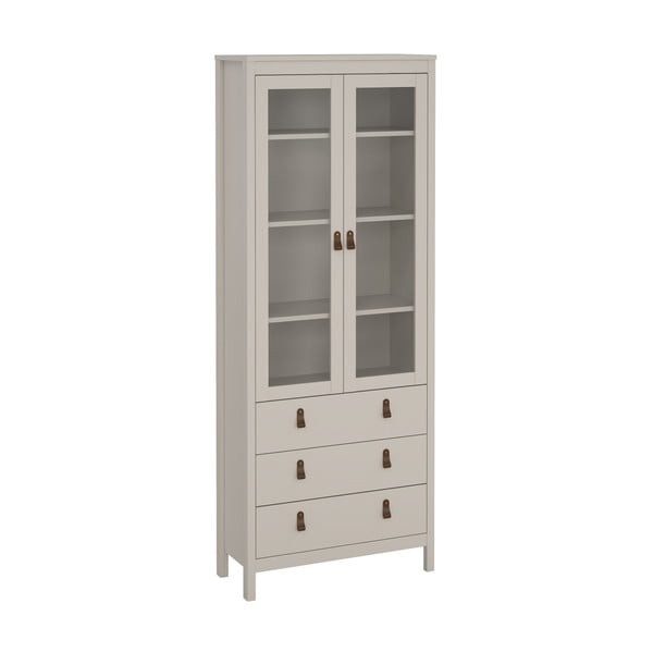 Pelēkbēša vitrīna 78x199x33 cm Madrid – Tvilum-image-3