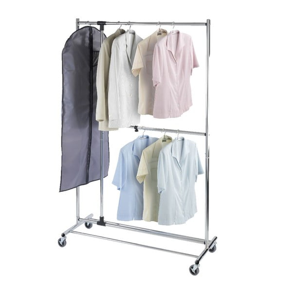 Pelēks metāla izvelkams un pārvietojams drēbju pakaramais statīvs Profissimo – Wenko-image-1