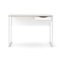 Balts rakstāmgalds Tvilum Function Plus, 110 x 48 cm