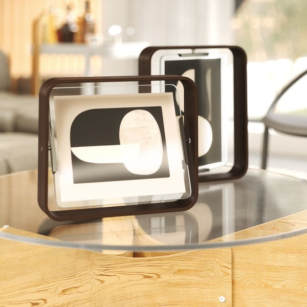 Tumši brūns koka stāvošs foto rāmis 26x31,5 cm Bellwood – Umbra-image-4