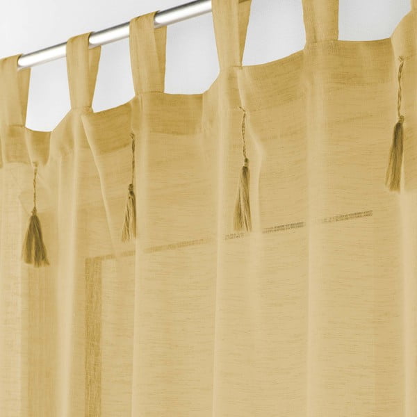 Dzeltens dienas aizkars 140x240 cm Dalila – douceur d'intérieur-image-1