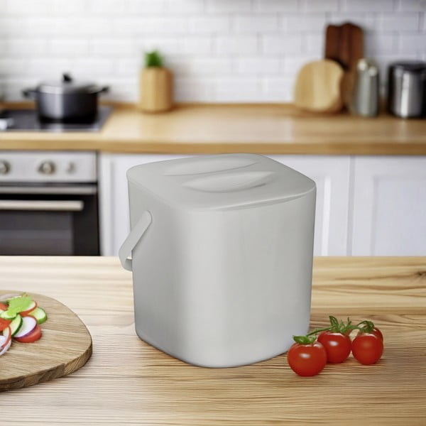 Gaiši pelēks kompostējamo atkritumu konteiners 3 l Conny – Wenko-image-1