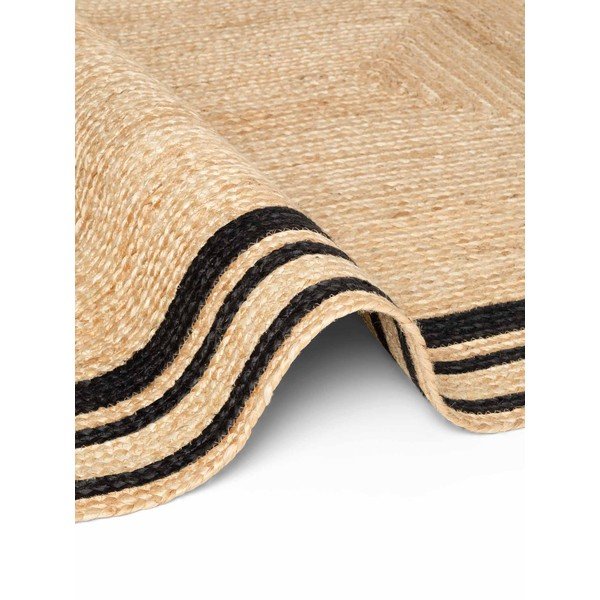 Melns/dabīga toņa divpusējs/ar rokām darināts džutas celiņa paklājs 70x200 cm Jutta – Hanse Home-image-4