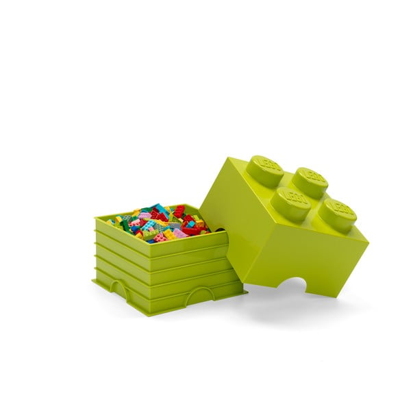 Laima zaļa LEGO® glabāšanas kastes kvadrāts-image-3