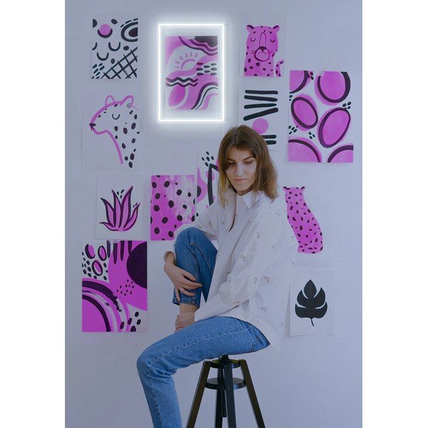 Balts sienas apgaismojums Candy Shock Rectangle-image-2