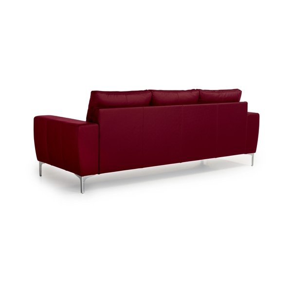 Sarkans ādas dīvāns Scandic Twigo, 227 cm-image-3