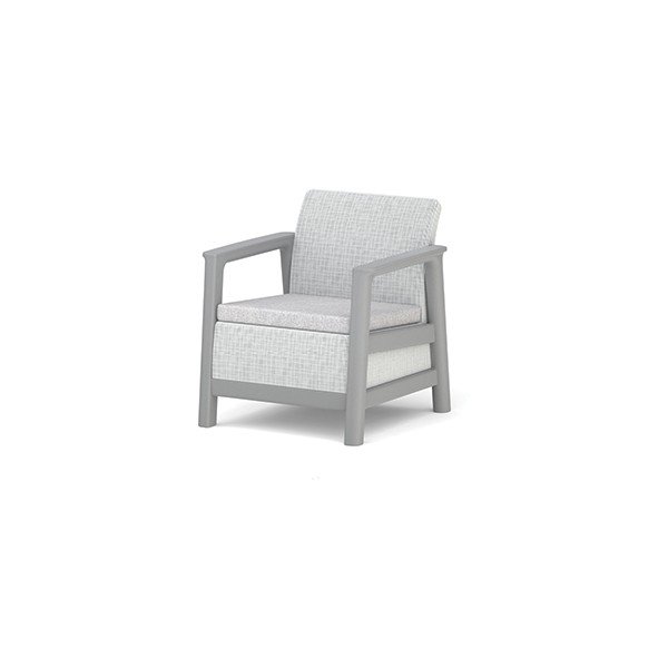 Gaiši pelēki plastmasas dārza atpūtas krēsli (2 gab.) Scandi Linea – Keter