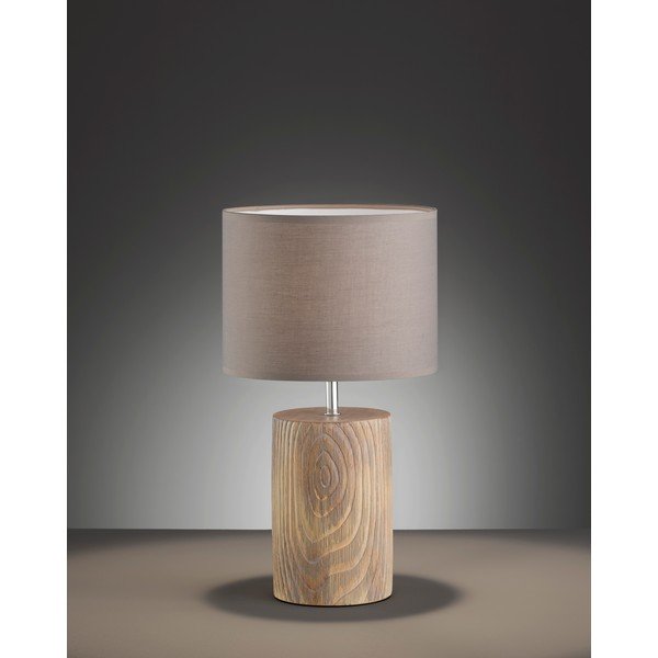 Brūna galda lampa Fischer & Honsel Malik, augstums 43 cm-image-2