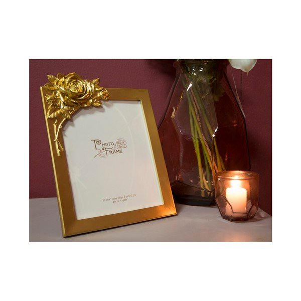 Dzeltens fotorāmis sveķu rāmī Mauro Ferretti Glam Rose, 20 x 25 cm-image-2