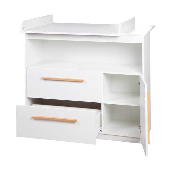 Balta zema bērnu kumode 107x98 cm Lilo – Roba-image-2