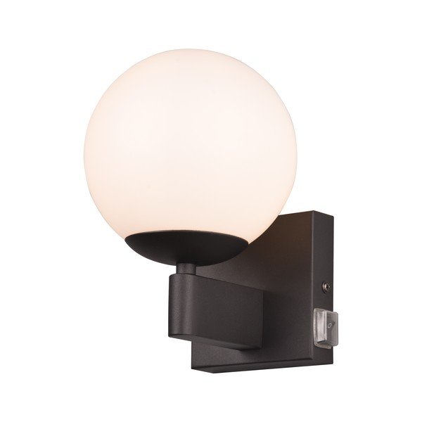 Matēti melna sienas lampa ø 14 cm Kula – Trio