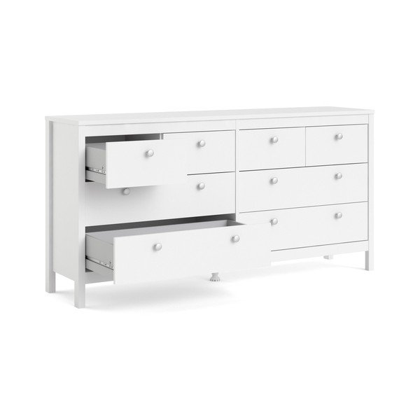 Balta zema kumode 159x80 cm Madrid – Tvilum-image-2