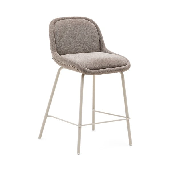 Pelēkbēšs bāra krēsls (sēdekļa augstums 65 cm) Aimin – Kave Home