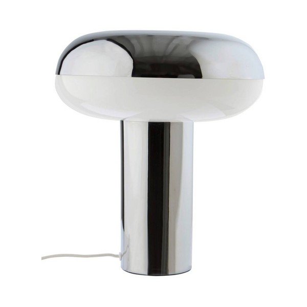 Spīdīgas sudraba krāsas metāla galda lampa (augstums 32 cm) Paneta – Jotex