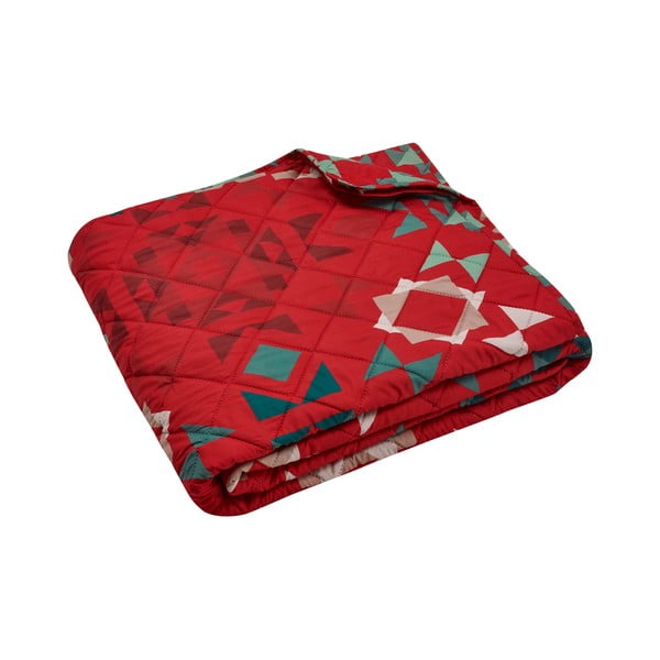 Sarkans stepēts gultas pārklājs 220x230 cm Patchwork – Catherine Lansfield