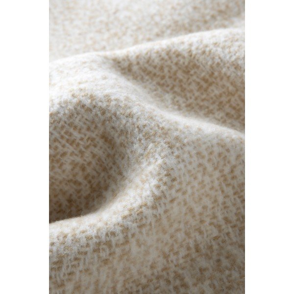 Bēšs pleds no kokvilnas maisījuma 140x180 cm Rennes – Euromant-image-1