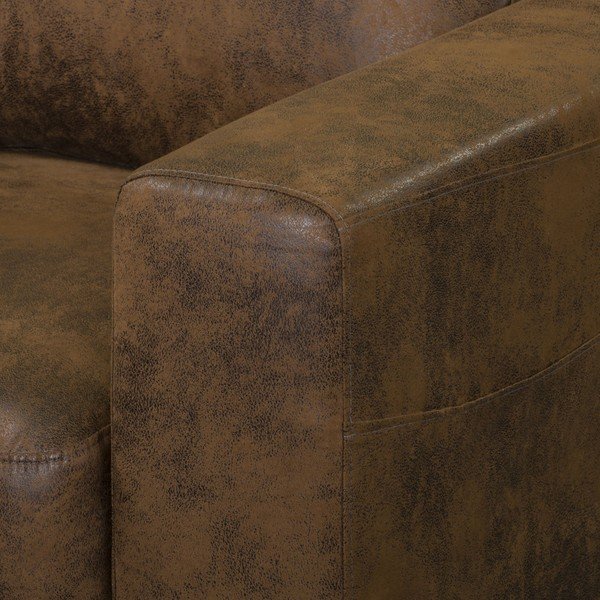 Brūns atpūtas krēsls no ādas imitācijas Lofty Lilly – Miuform-image-1