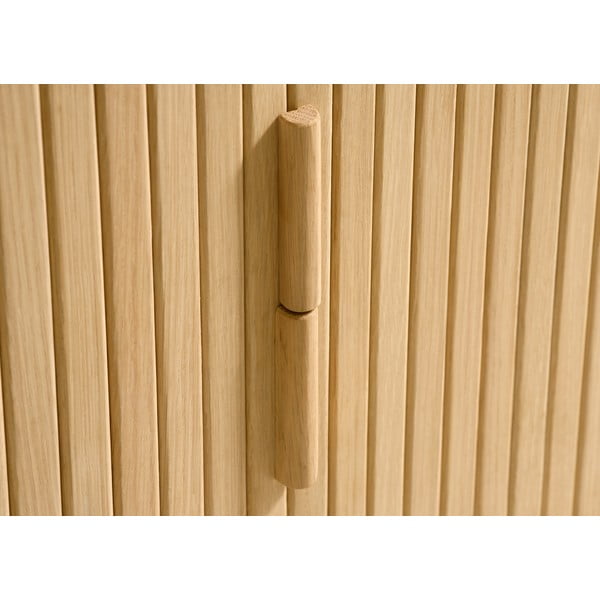 Dabīga toņa TV galdiņš ar ozolkoka imitāciju 160x56 cm Cavo – Unique Furniture-image-1