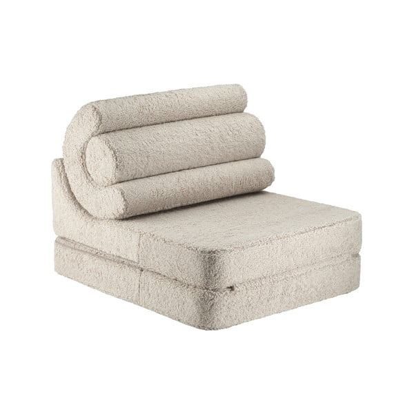 Gaiši brūns bērnu atpūtas krēsls no buklē auduma Flipster – Wigiwama