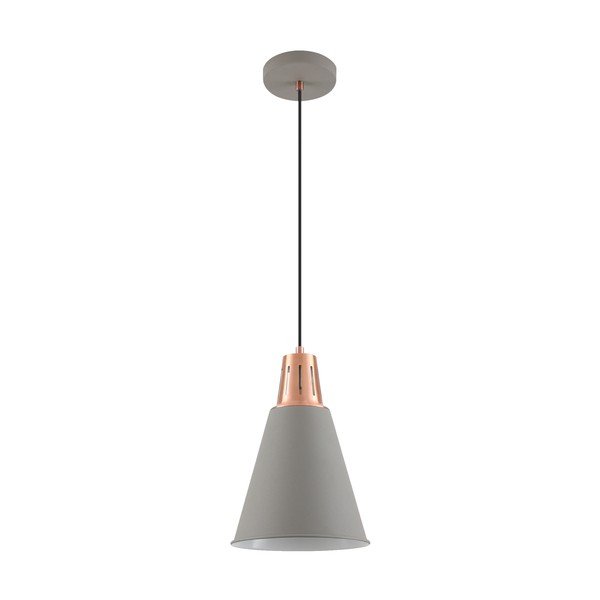 Pelēka piekaramā lampa ar metāla abažūru ø 22 cm Gianni – GTV