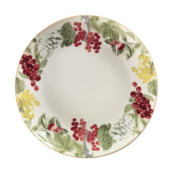 Porcelāna šķīvis ar Ziemassvētku motīvu Brandani Sottobosco, ⌀ 33,5 cm