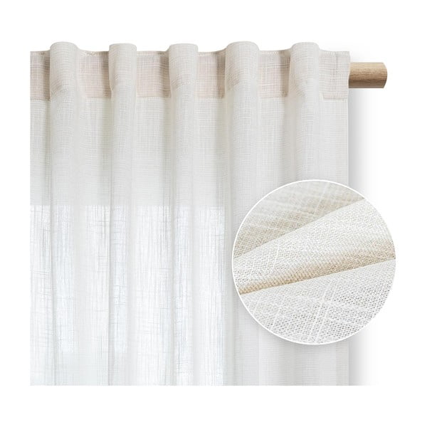 Krēmkrāsas aizkars 140x270 cm Valeta – Restilo