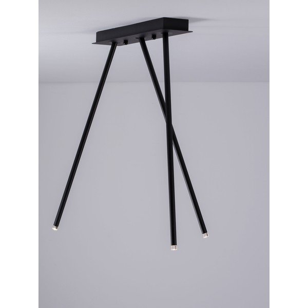 Matēti melna alumīnija LED griestu lampa ar saliekamu konstrukciju 10x45 cm Stilvi – Nova Luce-image-2