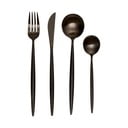 Melns nerūsējošā tērauda galda piederumi (16 gab.) Modern retro – Premier Housewares