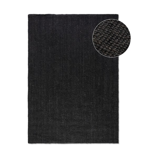 Melns džutas paklājs 60x90 cm Bouclé – Hanse Home