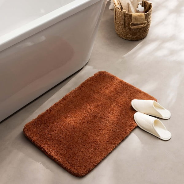 Terakotas oranžs vannas istabas paklājiņš 50x80 cm Mael – douceur d'intérieur-image-1