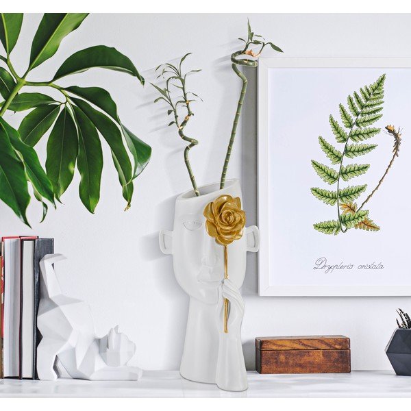 Balta polirezīna vāze 27 cm Fiore – Mauro Ferretti-image-1