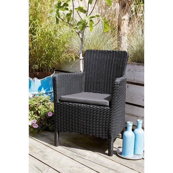 Antracīta pelēks plastmasas dārza atpūtas krēsls Trenton – Keter-image-1