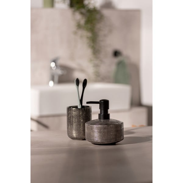 Sudraba krāsas keramikas trauks zobu birstei Rivara – Wenko-image-1