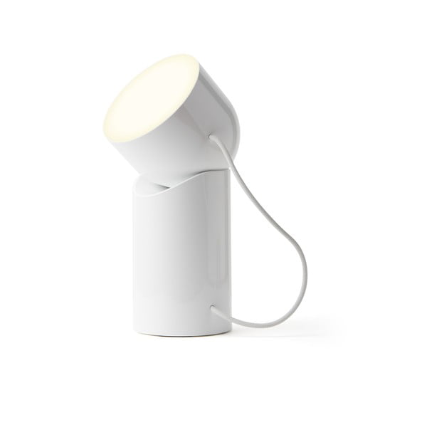 Balta LED galda lampa (augstums 14 cm) Orbe – Lexon