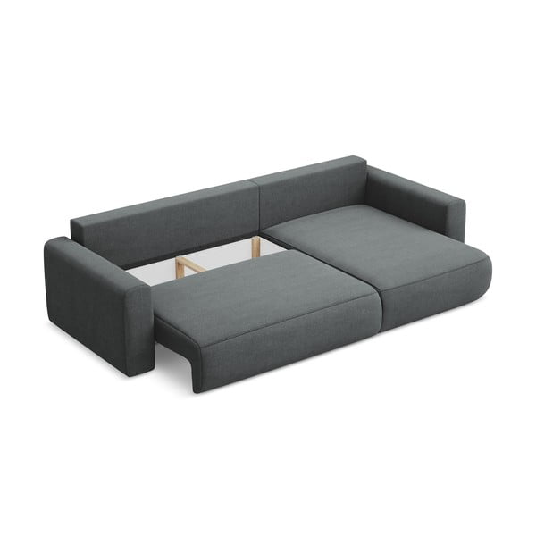 Tumši pelēks salokāms/ar uzglabāšanas vietu stūra dīvāns (ar labo stūri/ar zvilni) Kapua – Makamii-image-3