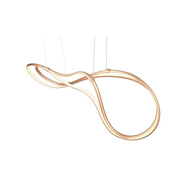 Zelta krāsas LED piekaramā lampa ar metāla abažūru Nala – Trio Select-image-2