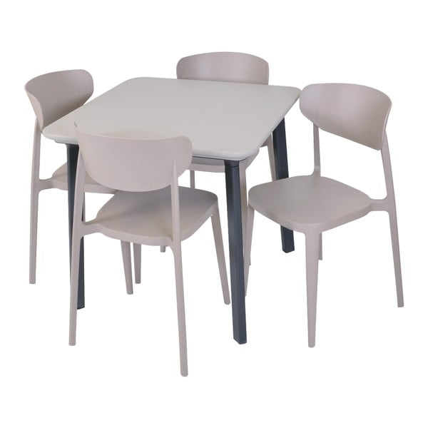 Gaiši brūns plastmasas dārza krēsls Mare – Rojaplast-image-4