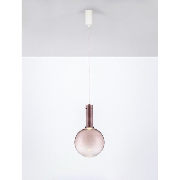 Brūna stikla LED piekaramā lampa ar regulējamu spilgtumu ø 25 cm Nostos – Nova Luce-image-3
