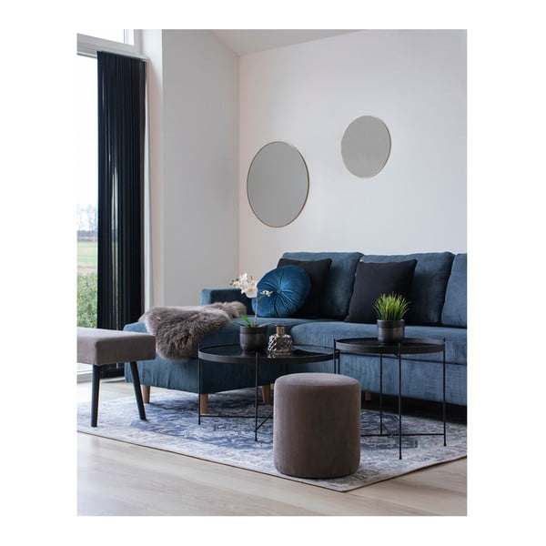 Apaļš sienas spogulis ar misiņa metāla rāmi House Nordic Jersey, ø 60 cm-image-4