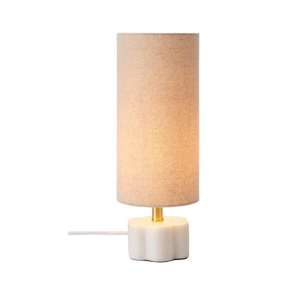 Balta/bēša lina galda lampa (augstums 33 cm) Joline – Ellos Home-image-3