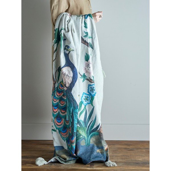 Zaļš pleds 130x155 cm Peacock – Bloomingville-image-1