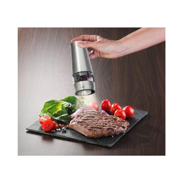 Dubultās sāls un piparu dzirnaviņas sudraba krāsā Wenko Mill-image-2