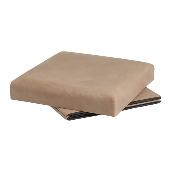 Gaiši brūns samta pufs Estela – Casa Selección-image-2